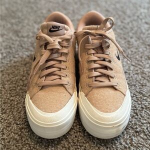 Nike Beige Canvas Sneakers